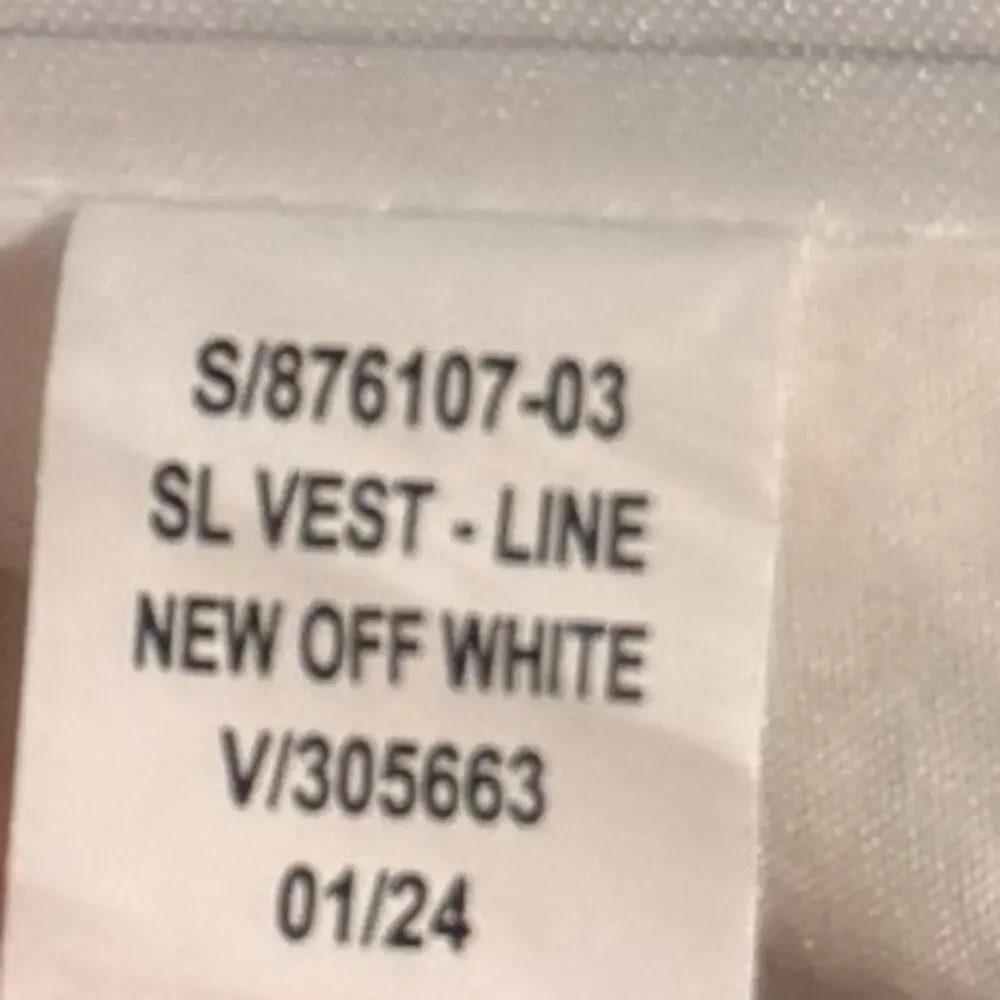 GAP Kids Boys Off White Cotton Stretch Button Front Vest Size S 6-7 Dressy